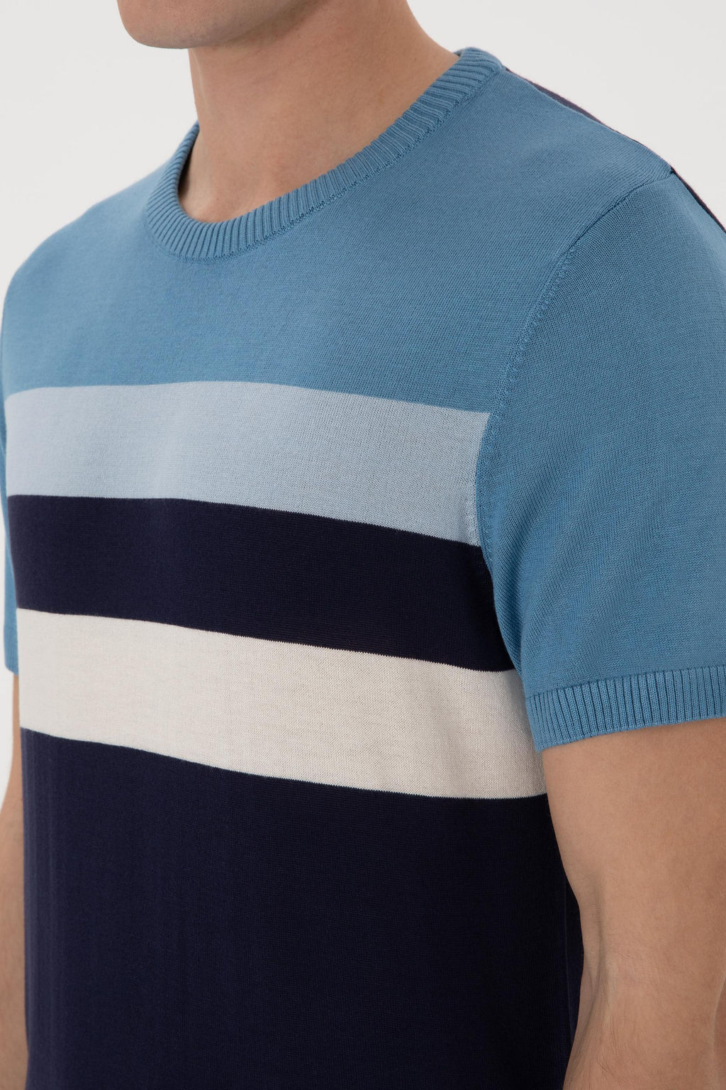 Erkek Slim Fit Bisiklet Yaka Lacivert Ti__rt Sepette S_rpriz _ndirim - U.s. polo assn фото 7