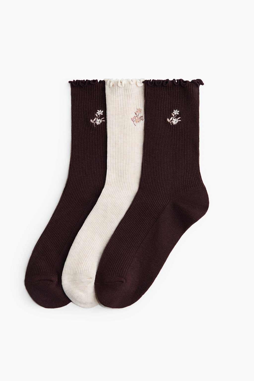 Pack de 3 calcetines con ribete sobrehilado - H&m фото 2