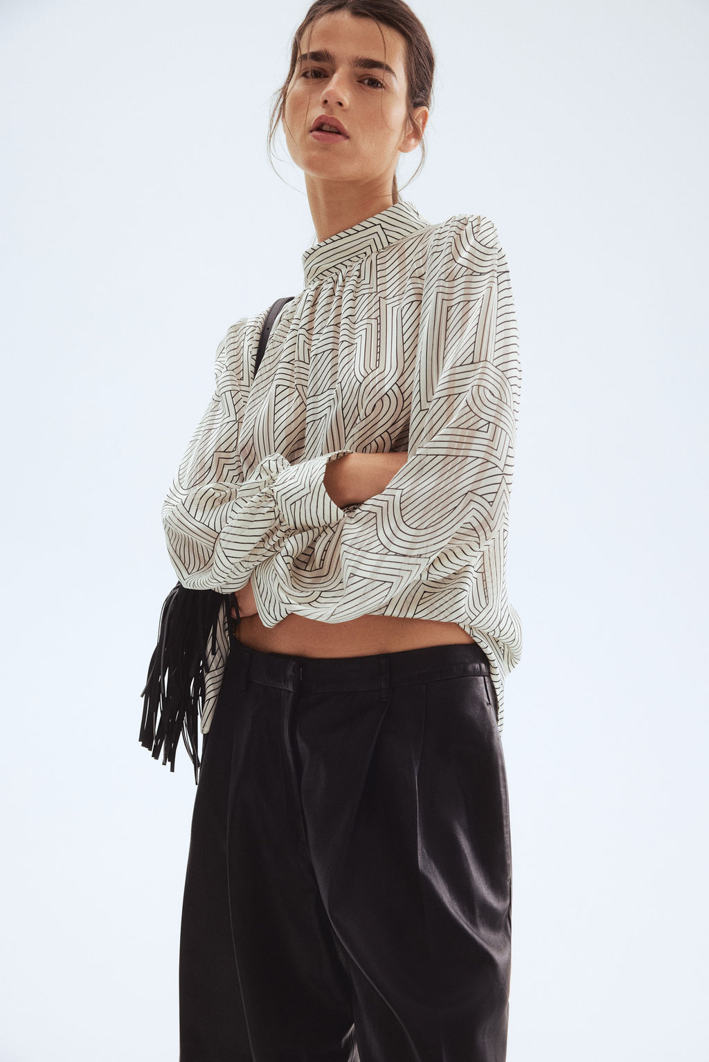 Stand-collar blouse - H&m фото 12