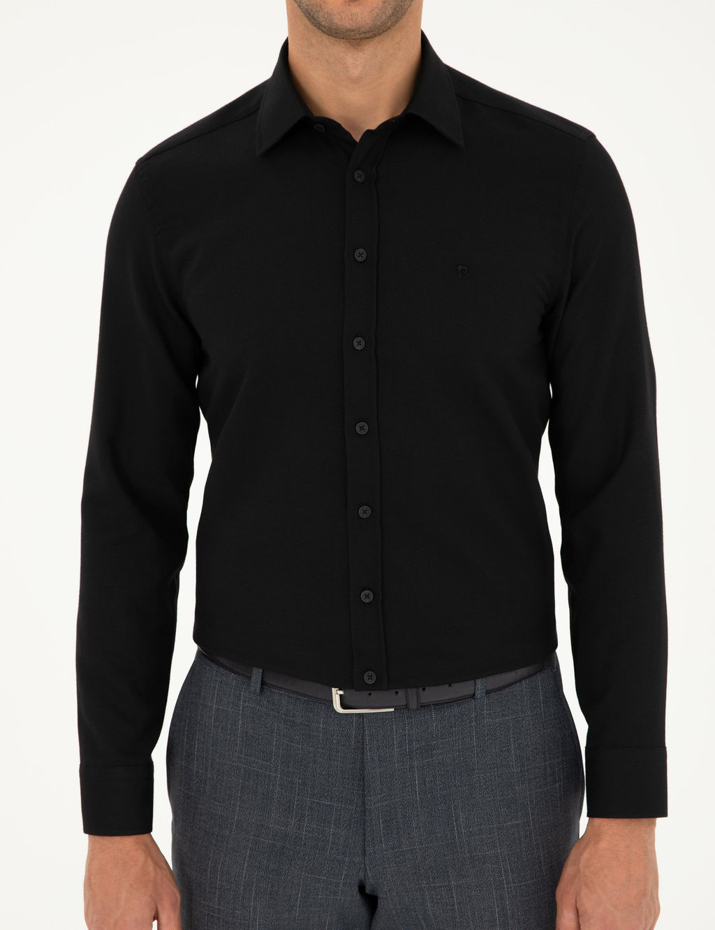 Siyah Slim Fit Arm_rl_ Uzun Kollu G_mlek - Pierre cardin фото 6