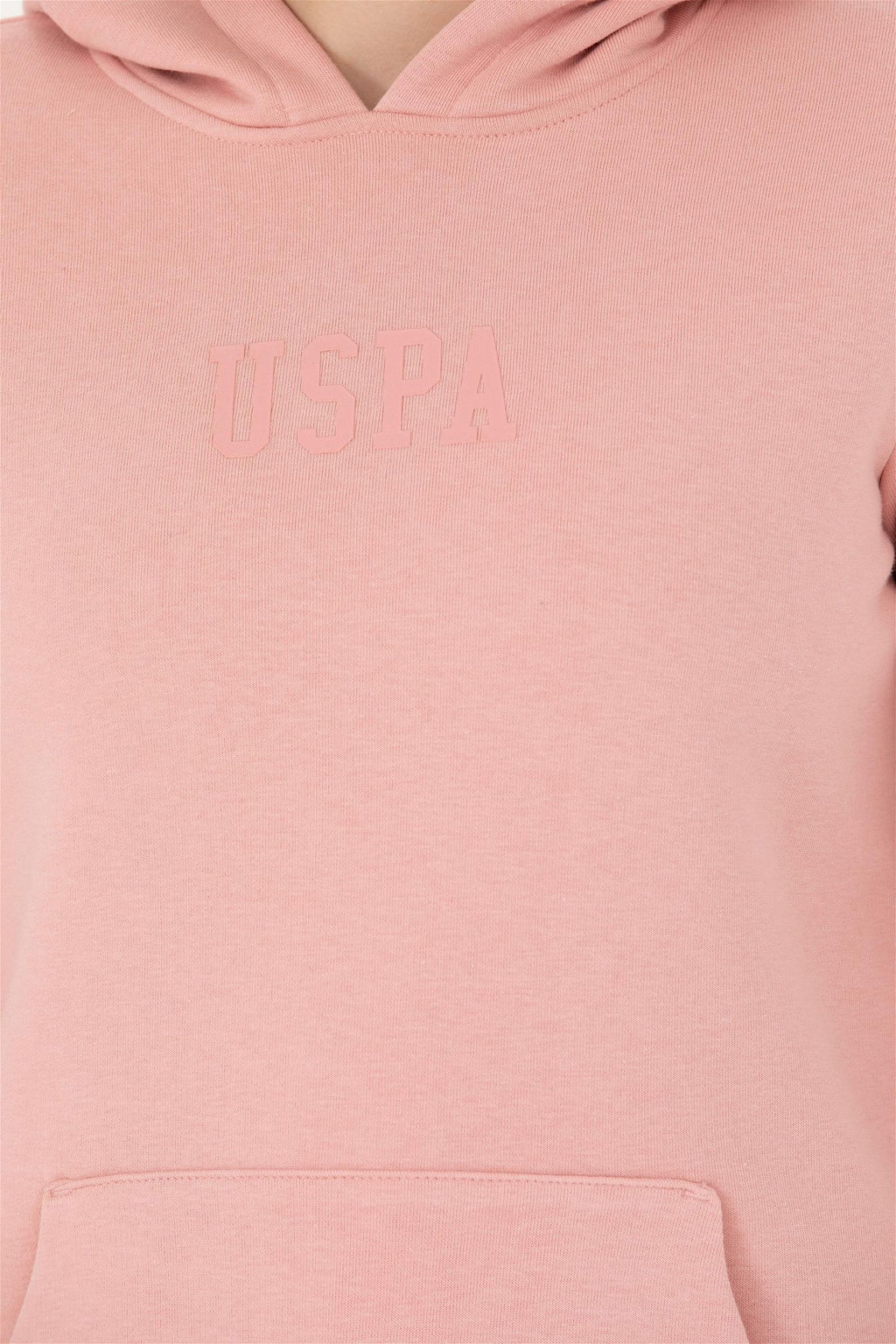 Женская базовая толстовка с капюшоном пудрового цвета Неожиданная скидка в корзине - U.s. polo assn фото 6
