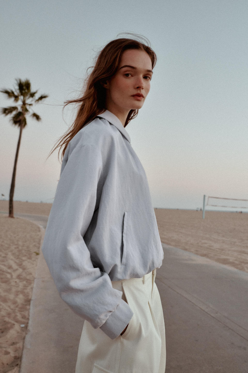 CHAQUETA BOMBER GLOBO / Celeste - Zara фото 4