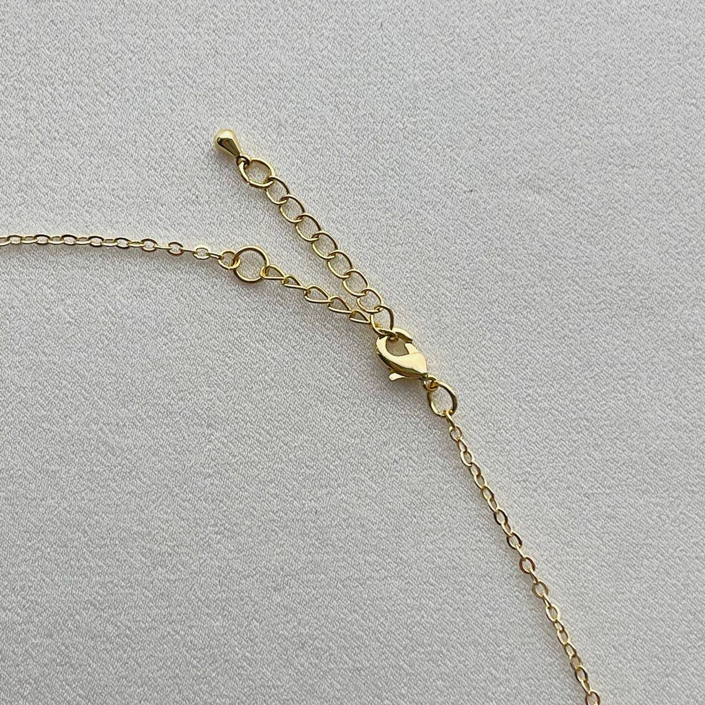 Кулон на цепочке из Перламутра с Розовым кварцем 55 см +