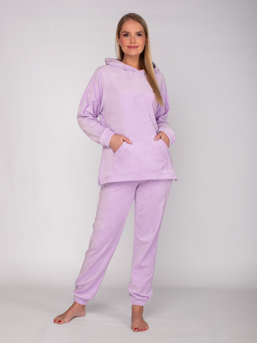 Костюм женский велюровый с брюками АИША СИРЕНЬ - Domtrik фото 4