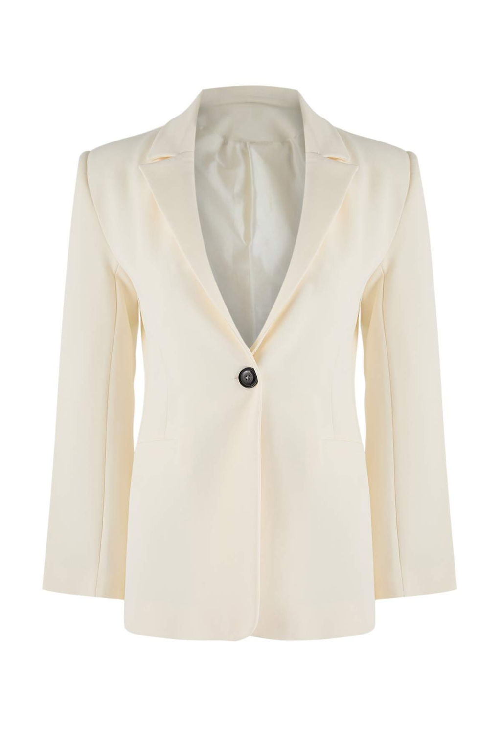 Limited Edition K?r?k Beyaz Fitted/Vucuda Oturan Dokuma Blazer Ceket TWOSS26BC00021