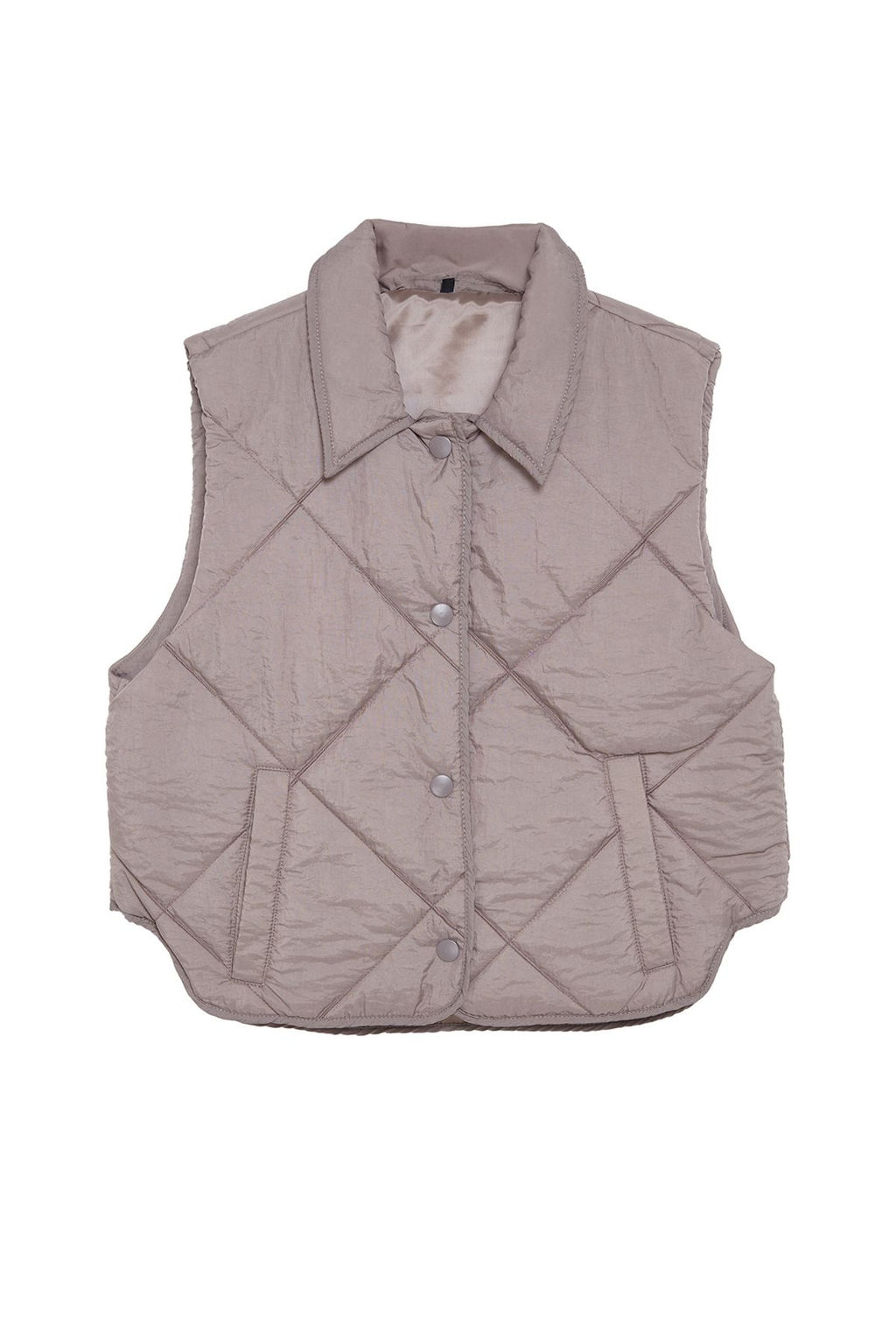 TRENDYOLMILLA Vizon Regular Dikis Detayl? Kapitone Sisme Yelek TWOAW25YE00015  фото 6