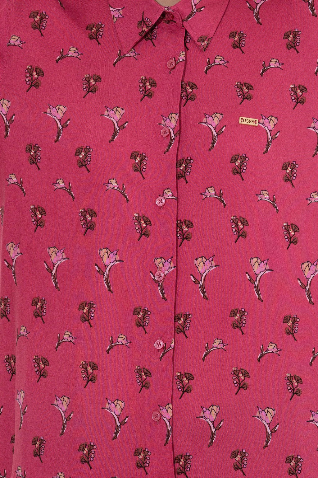 Женская розовая рубашка с длинным рукавом Неожиданная скидка в корзине - U.s. polo assn фото 6