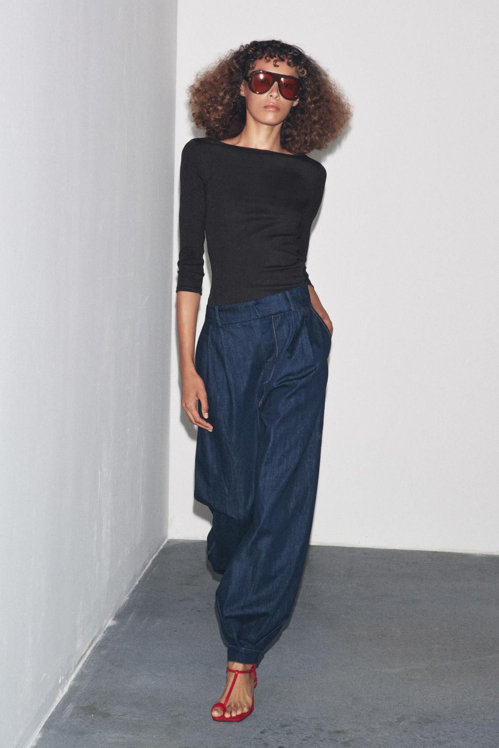 COTTON BOAT NECK T-SHIRT - Zara фото 2