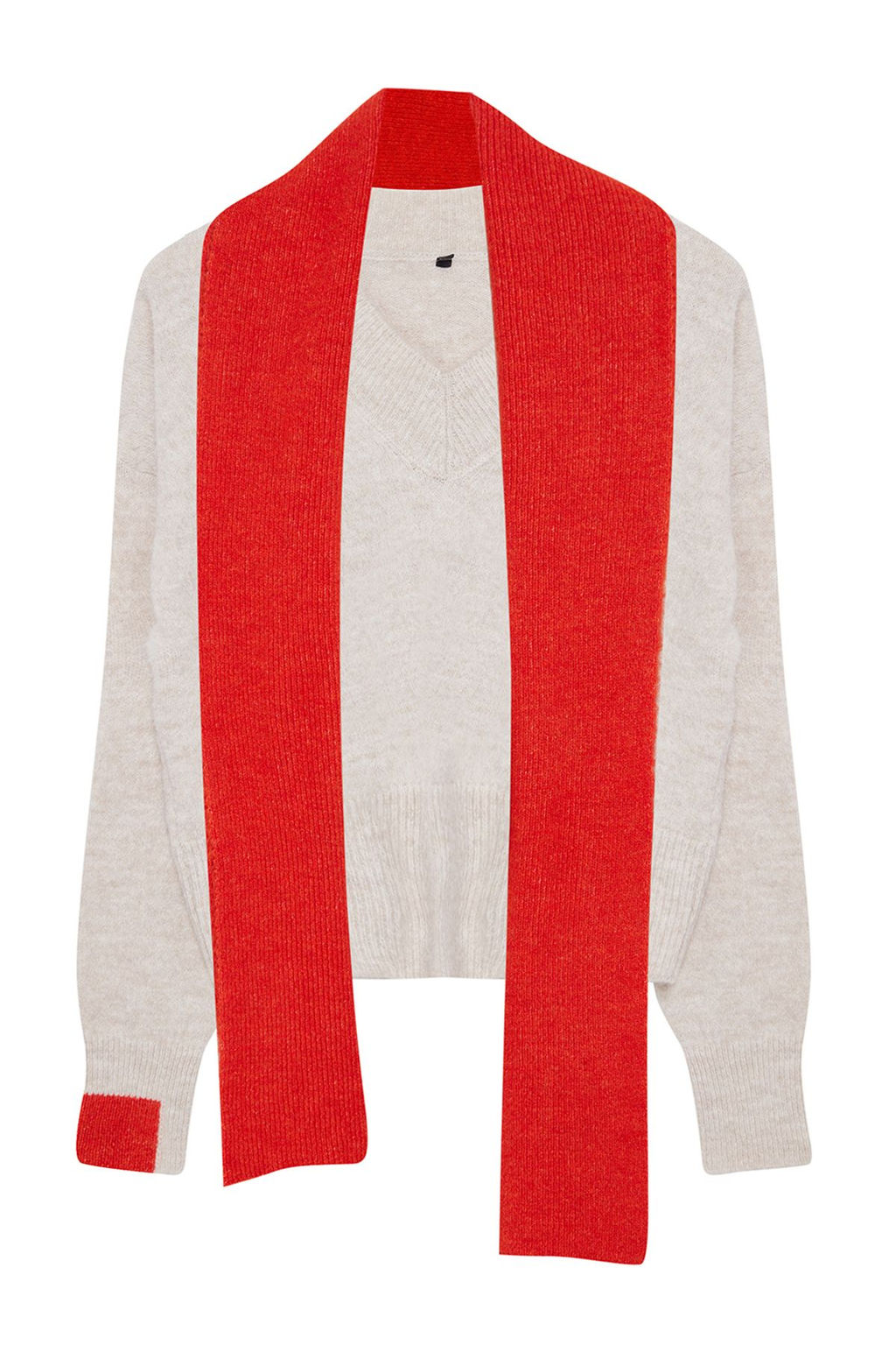 Bej Yumusak Dokulu Atk?l? Triko Kazak TWOAW25KZ00205