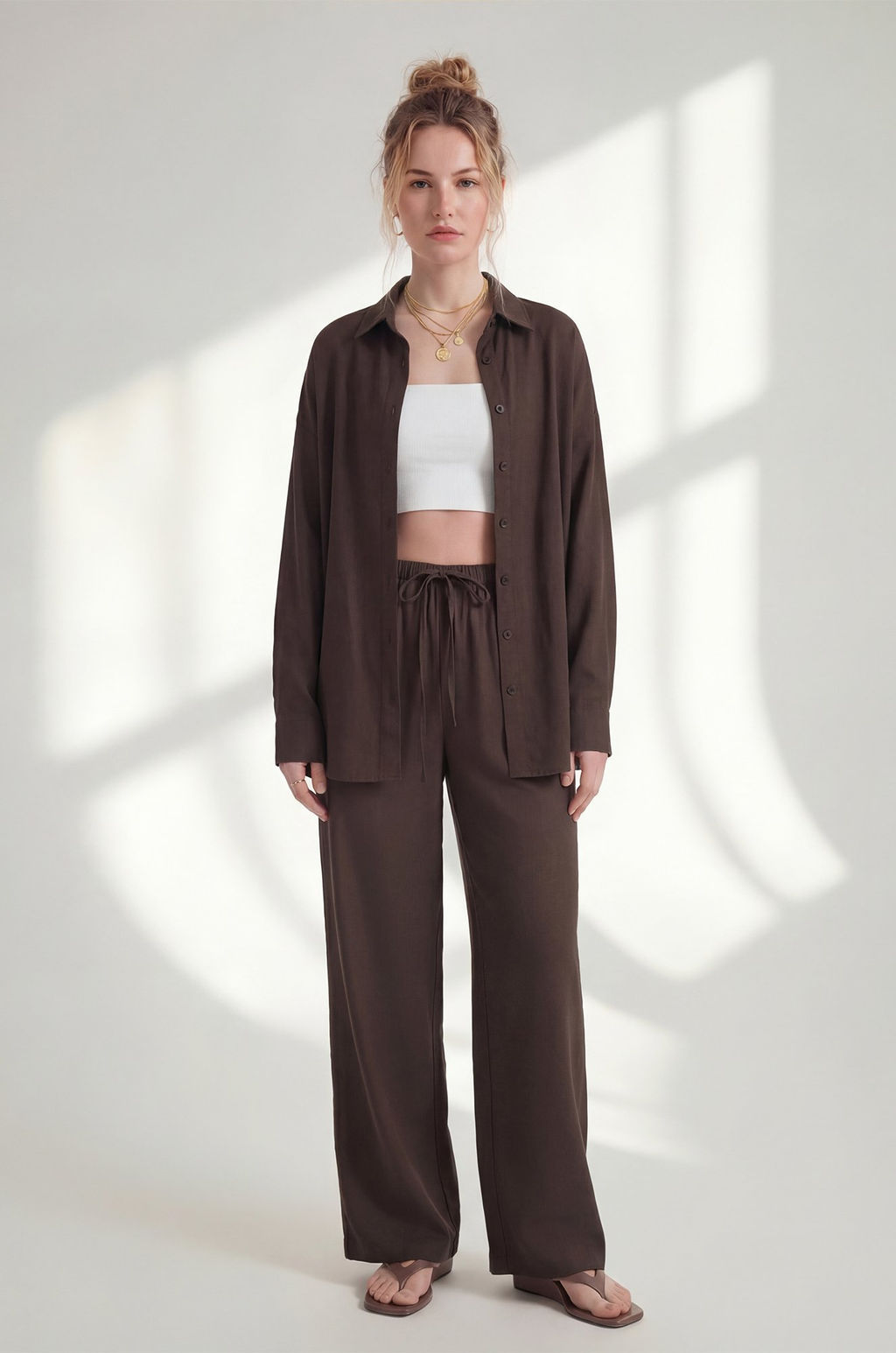 Женская льняная рубашка Happyfox - Happy fox фото 9