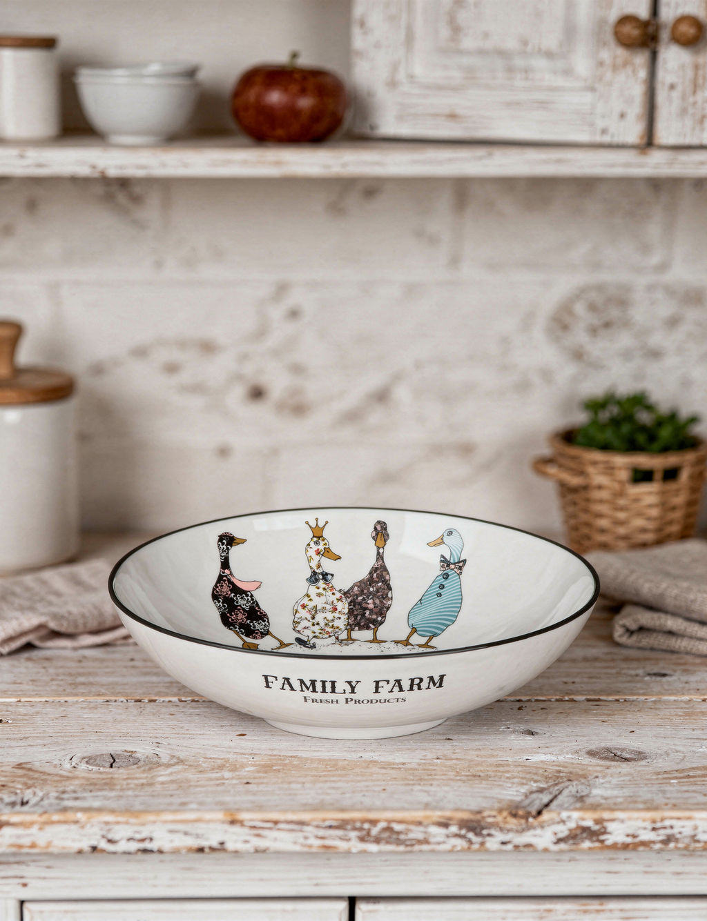 ТАРЕЛКА СУПОВАЯ LEFARD FAMILY FARM 18*5,2 СМ В ФОРМЕ САЛАТНИКА  фото 7