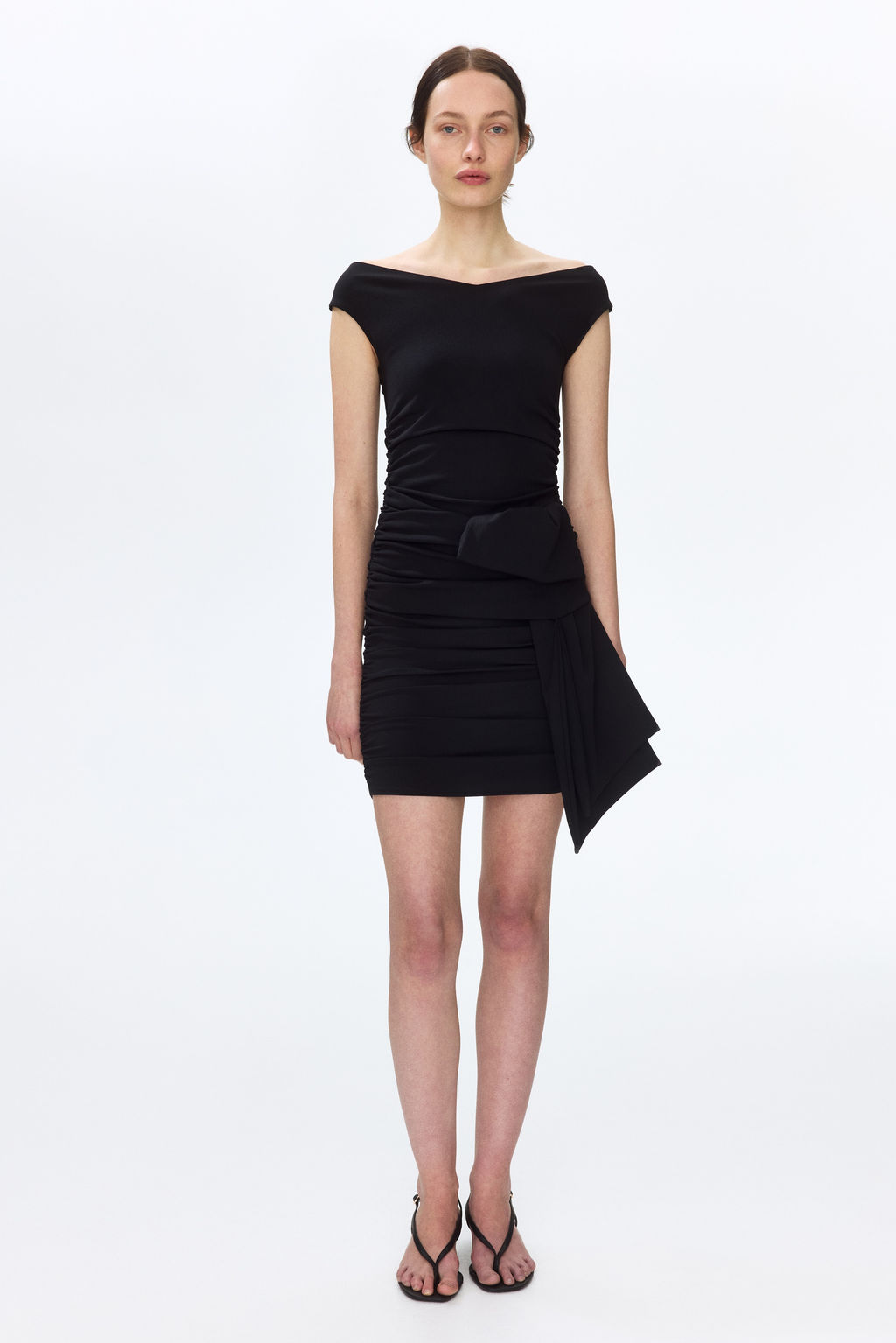 Vestido off-the-shoulder drapeado - H&m фото 6