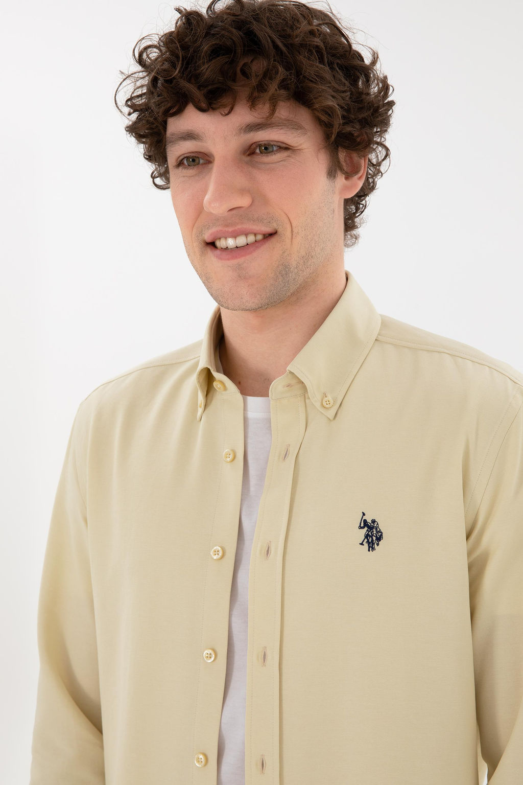 Erkek A__k Haki Uzun Kollu Basic G_mlek Sepette S_rpriz _ndirim - U.s. polo assn фото 3