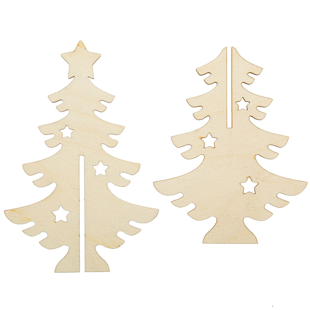 Заготовка для декорирования Mr. Carving ВД-1242 Заготовка на подставке 3D Елка фанера 10 х 10 х 15 см