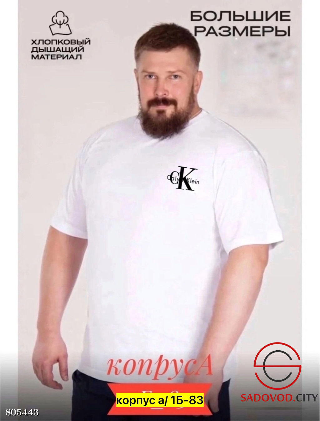 Футболка для мужчин, хлопок - Bruno фото 7
