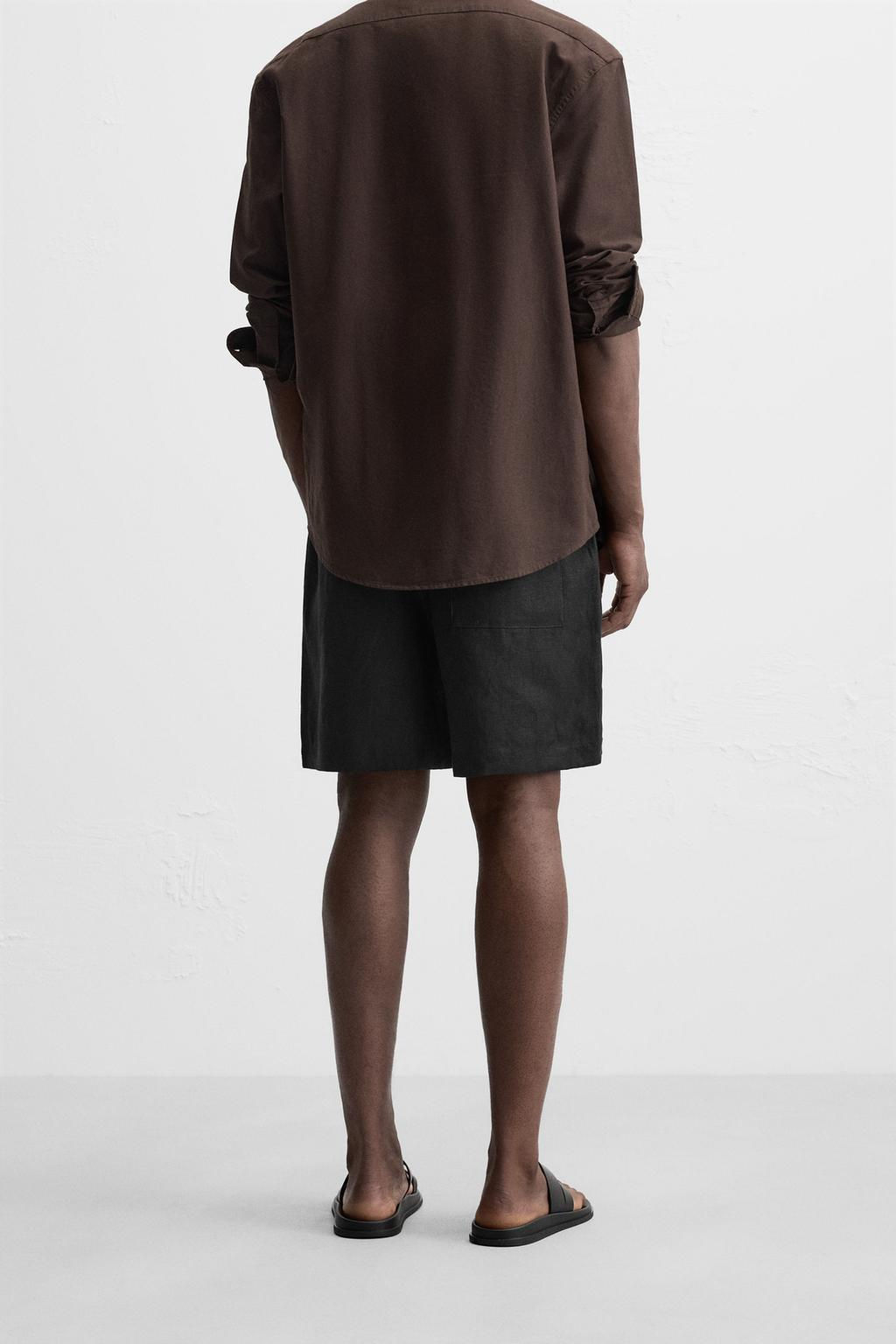 100% LINEN BERMUDA SHORTS - Zara фото 30