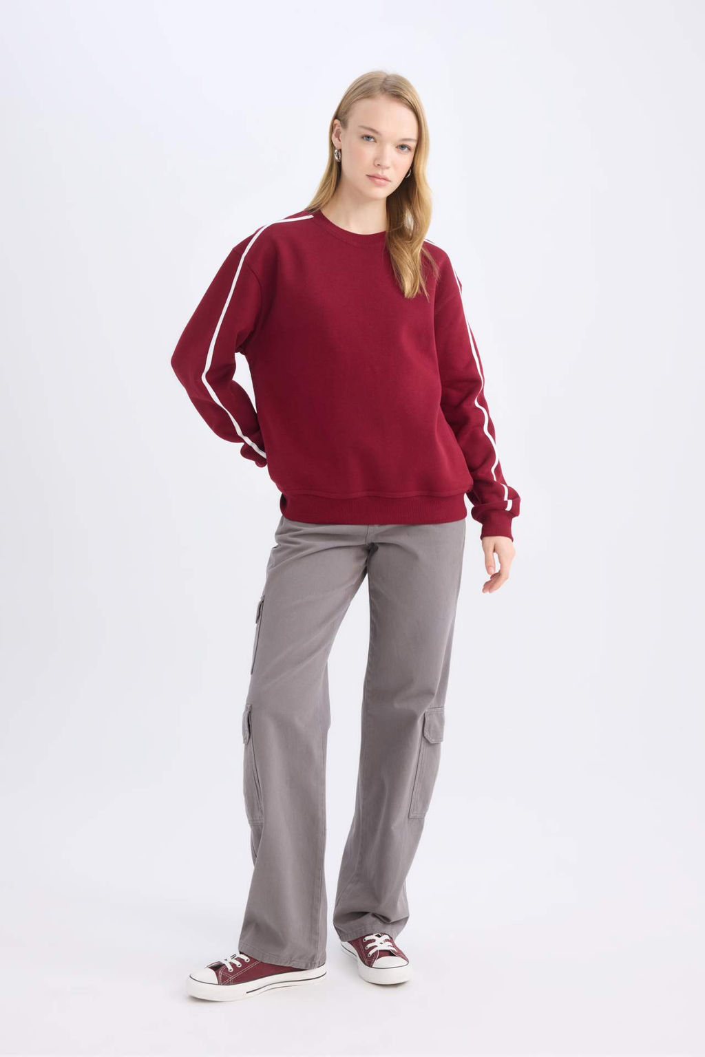 Gabardin Pantolon Straight Fit Kargo Cepli Normal Bel Duz Paca - Defacto фото 5