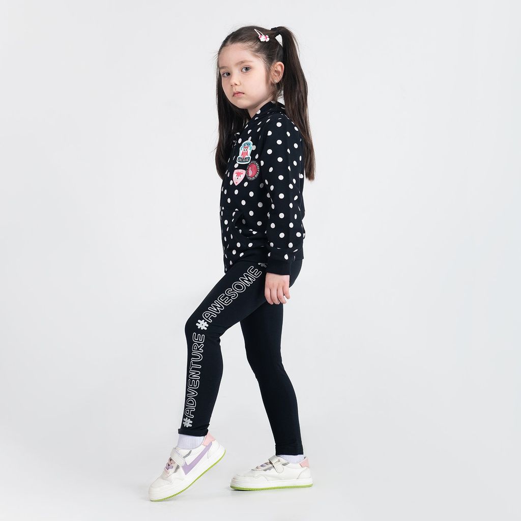 CRB wear/CWKG 70078-22-282 Брюки модель леггинсы для девочки, черный/Ex.Cherubino  фото 3