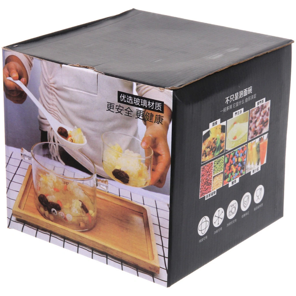 Кастрюля из боросиликатного стекла 1,9л "Хай-Тек" со стеклянными ручками