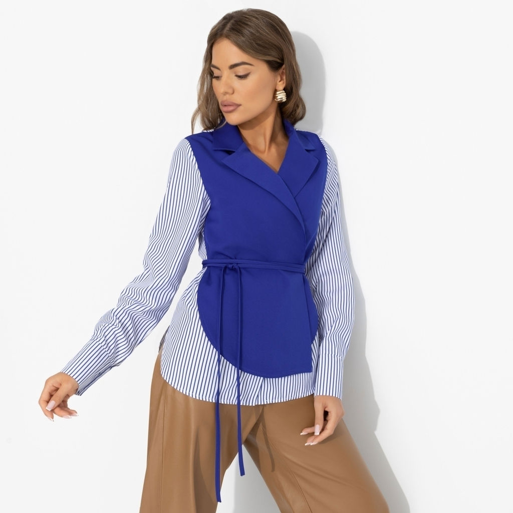 Рубашка с подплечниками, Собрание идей (blue) - Charutti фото 2