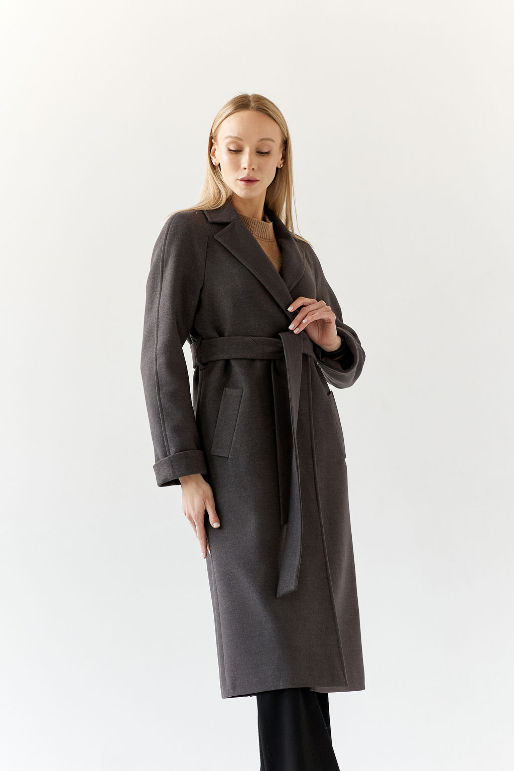 Пальто женское демисезонное 22555 (синий) - Kankan фото 46