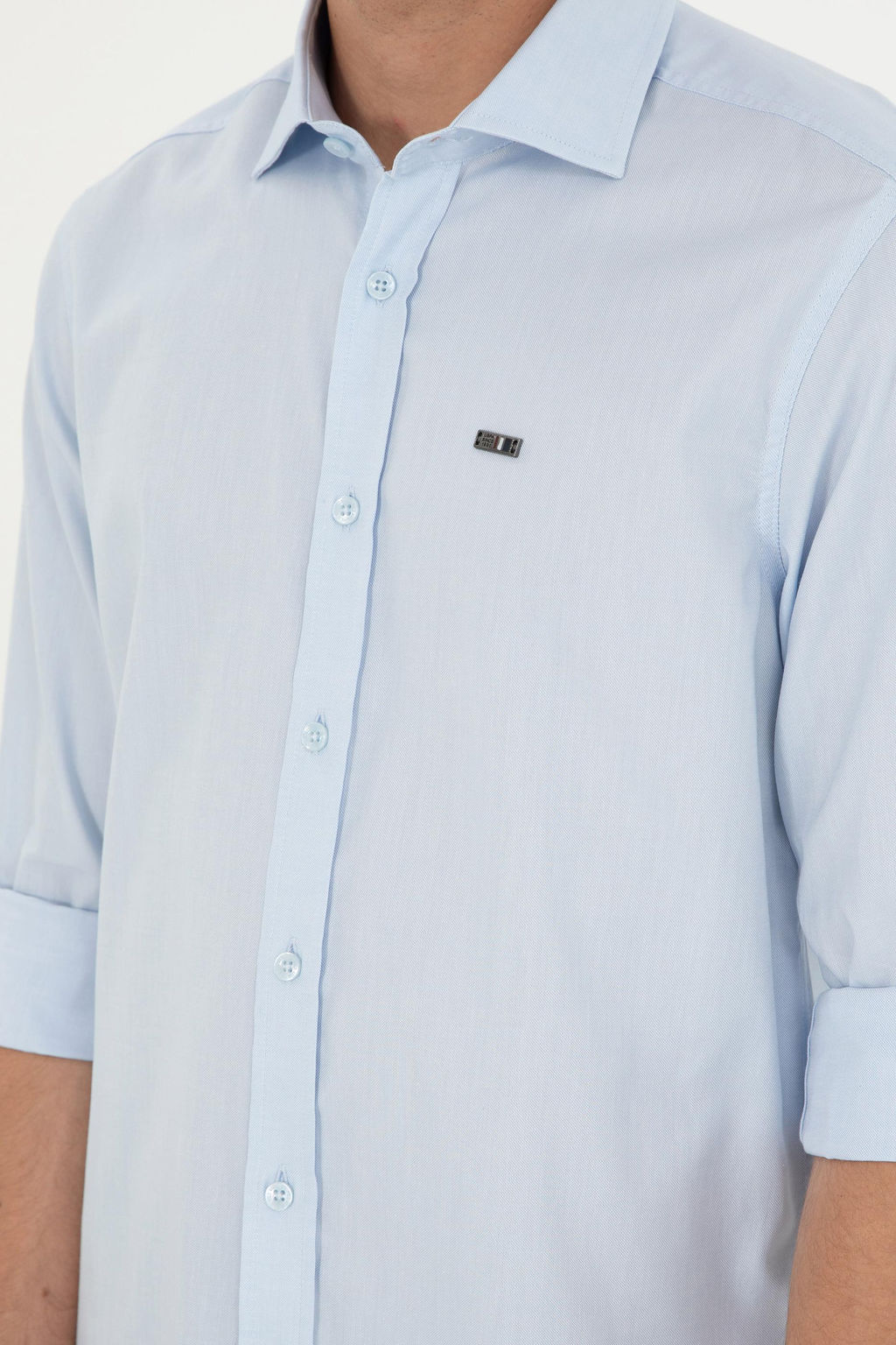 Мужская голубая базовая рубашка с длинным рукавом Неожиданная скидка в корзине - U.s. polo assn фото 7