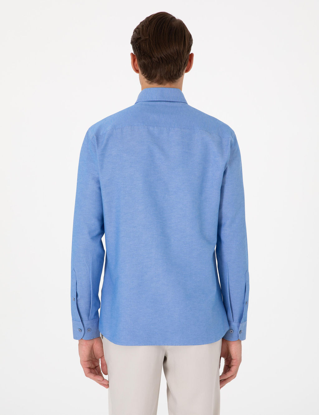 Mavi Oxford Slim Fit Kolay _t_lenebilir G_mlek - Pierre cardin фото 5