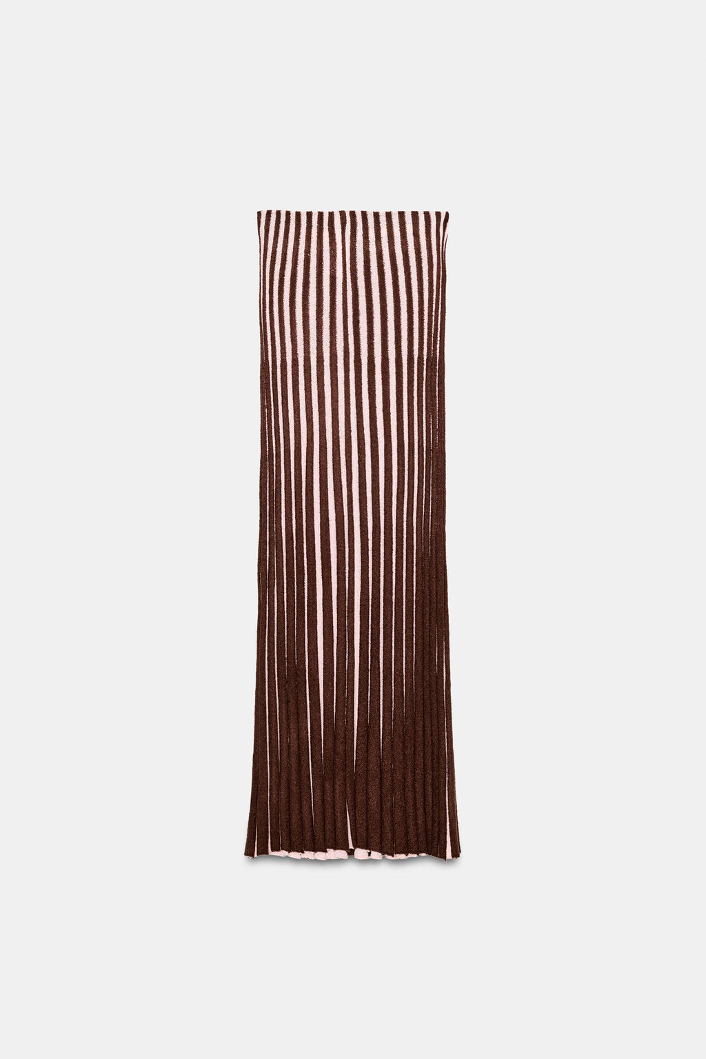 TEXTURED STRIPED PLEATED SKIRT - Zara фото 7