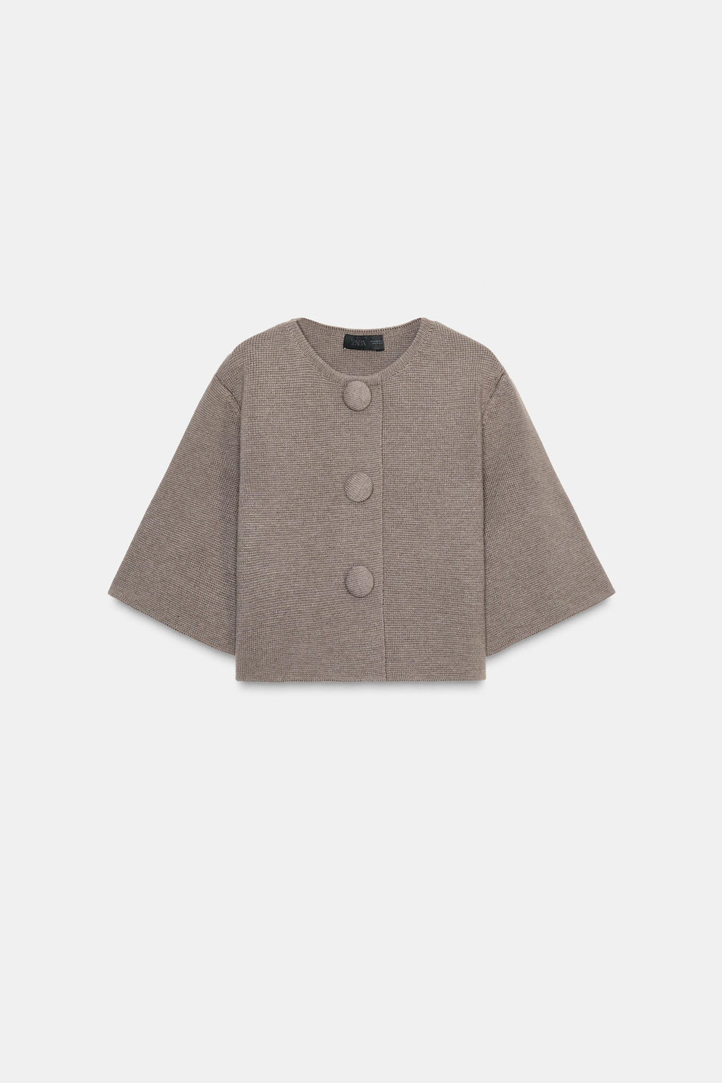 COVERED BUTTON KNIT CARDIGAN - Zara фото 6