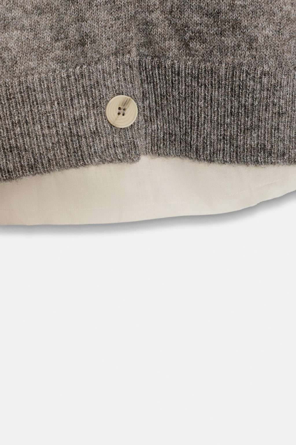 CONTRAST KNIT CARDIGAN WITH BELT - Zara фото 17