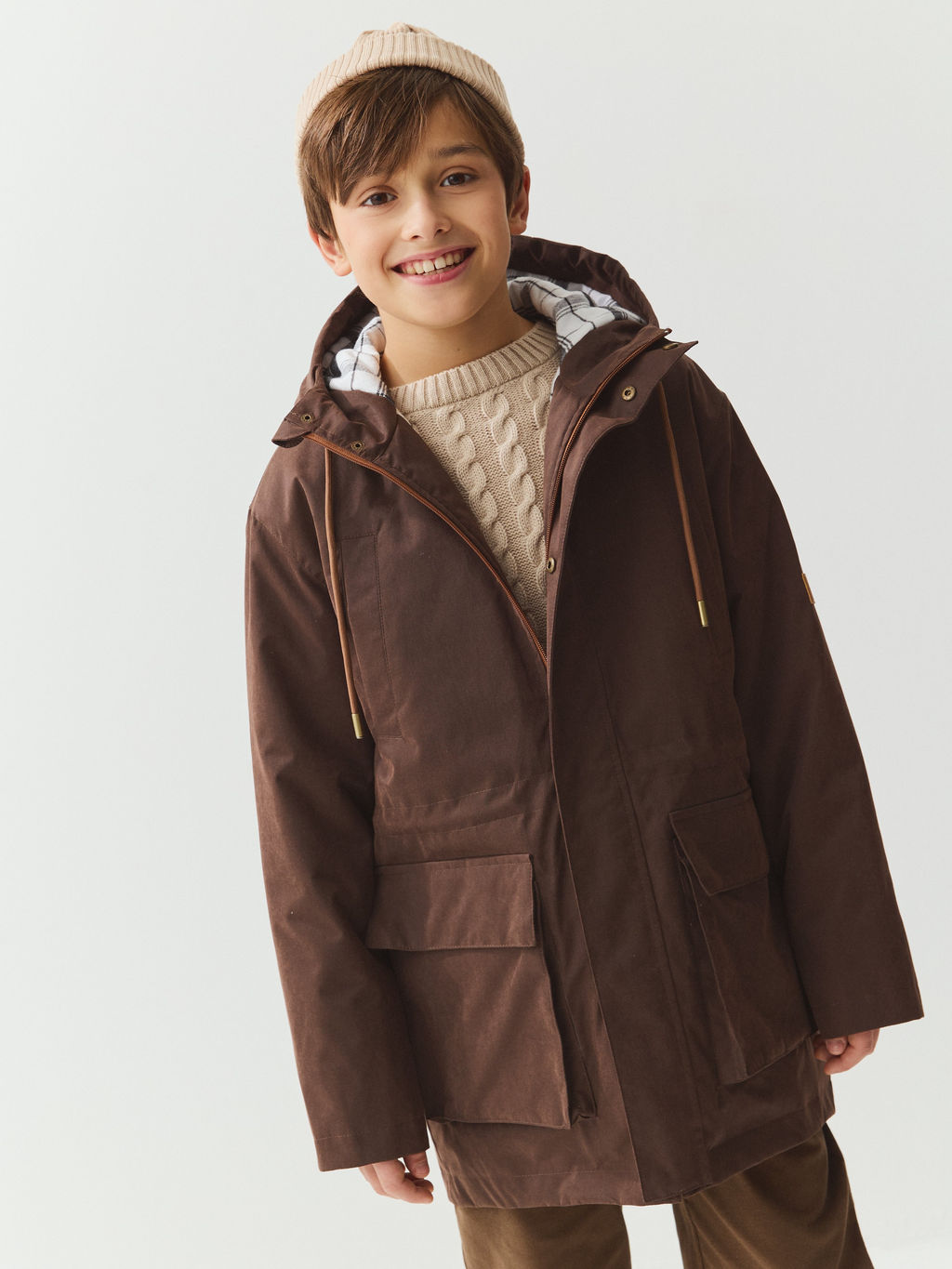 Парка демисезонная Шоколад 7+ - Bungly фото 3
