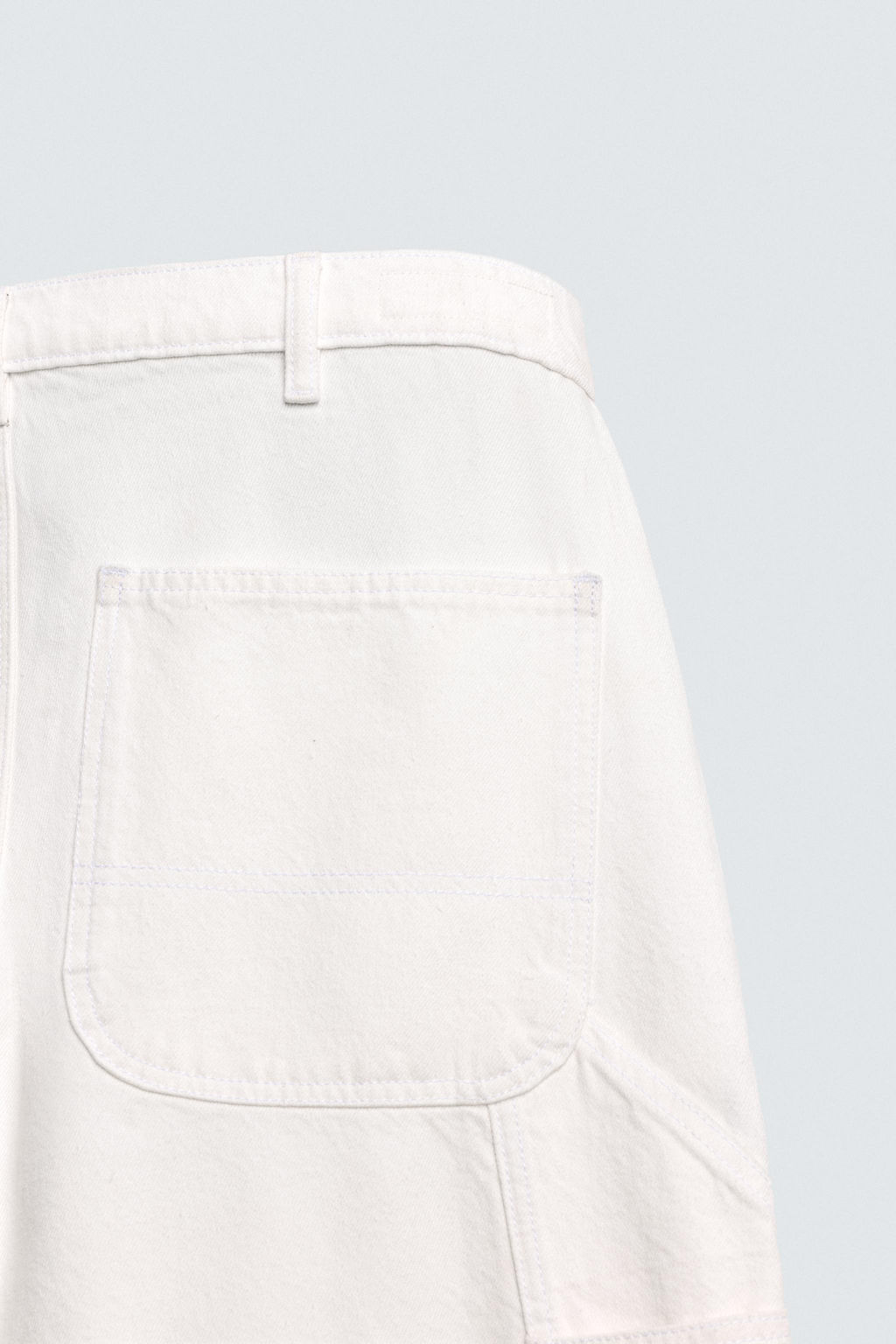 PANTAL?N BOLSILLO CARPINTERO AARON LEVINE X ZARA / Blanco  фото 9