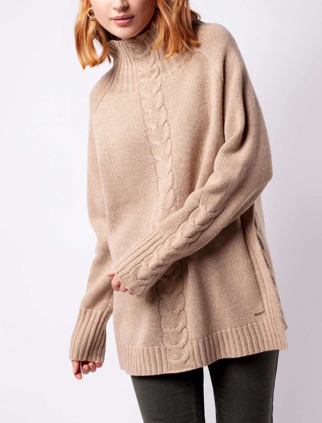 VILATTE / Свободный свитер из теплой пряжи с шерстью  фото 7