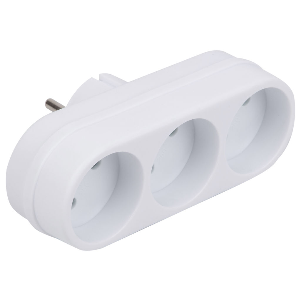 S-ES3-16O WHITE Разветвитель сетевой, б/з. 3 гнезда. 16А, 3500Вт. Белый. ТМ Uniel