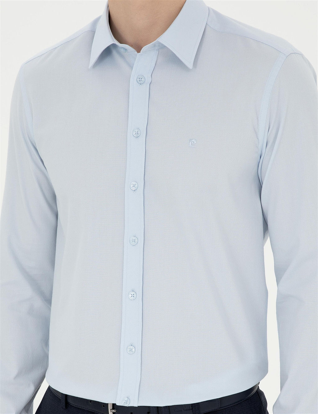 A__k Mavi Slim Fit Uzun Kollu G_mlek - Pierre cardin фото 6