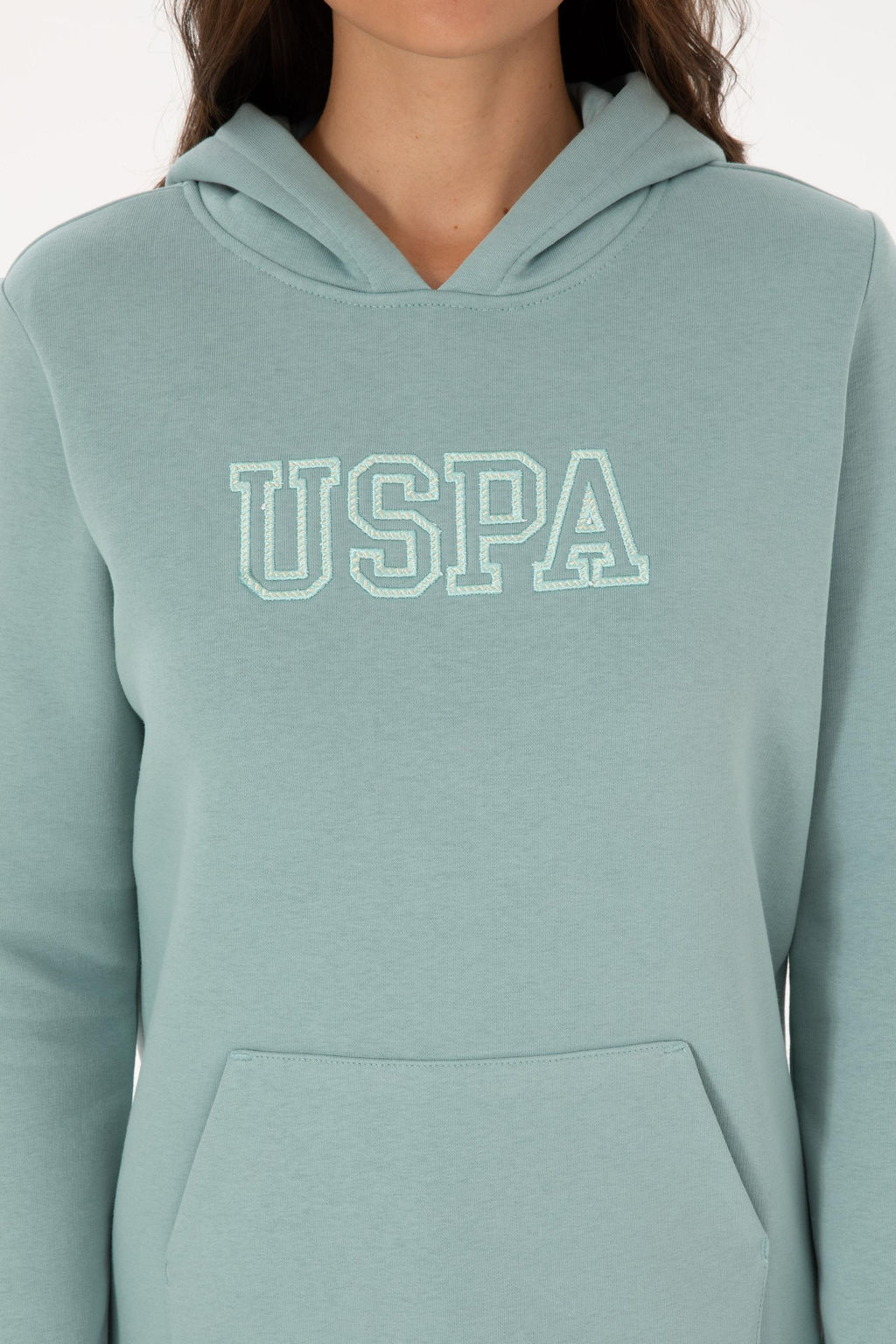 Kad_n Mint _ardonlu Kap__onlu Basic Sweatshirt - U.s. polo assn фото 6