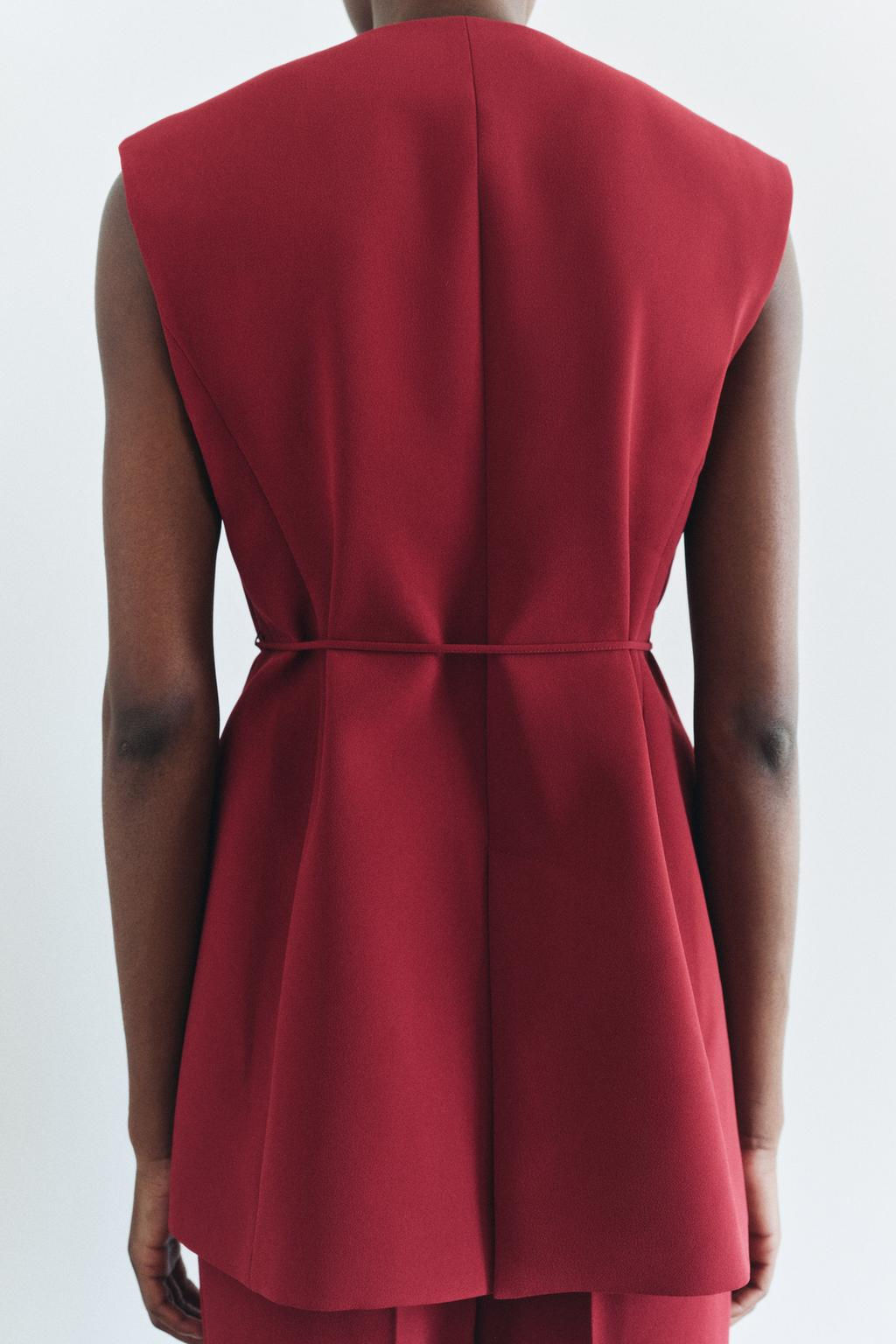 ZW COLLECTION WAISTCOAT WITH BELT AND VENTS - Zara фото 25