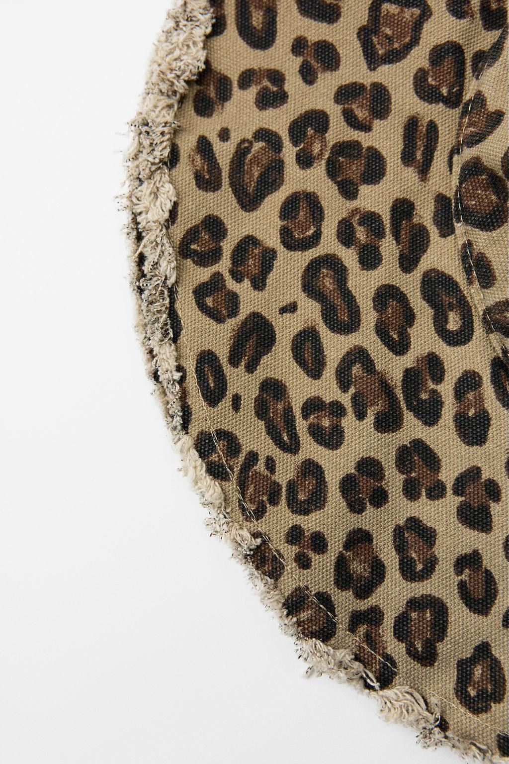 ANIMAL PRINT BUCKET HAT - Zara фото 4
