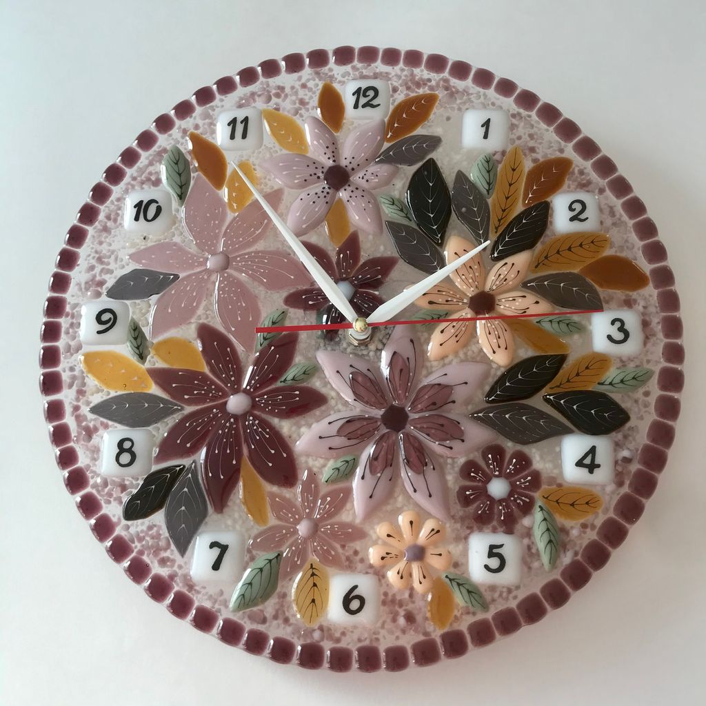 Настенные часы Сиреневые - Стрекоза фото 4