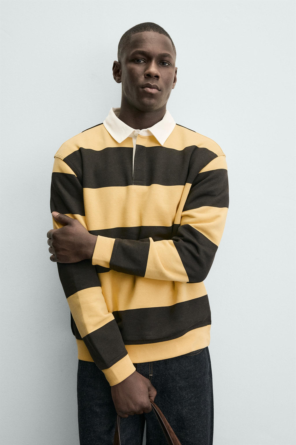 RUGBY SHIRT WITH CONTRAST COLLAR - Zara фото 14