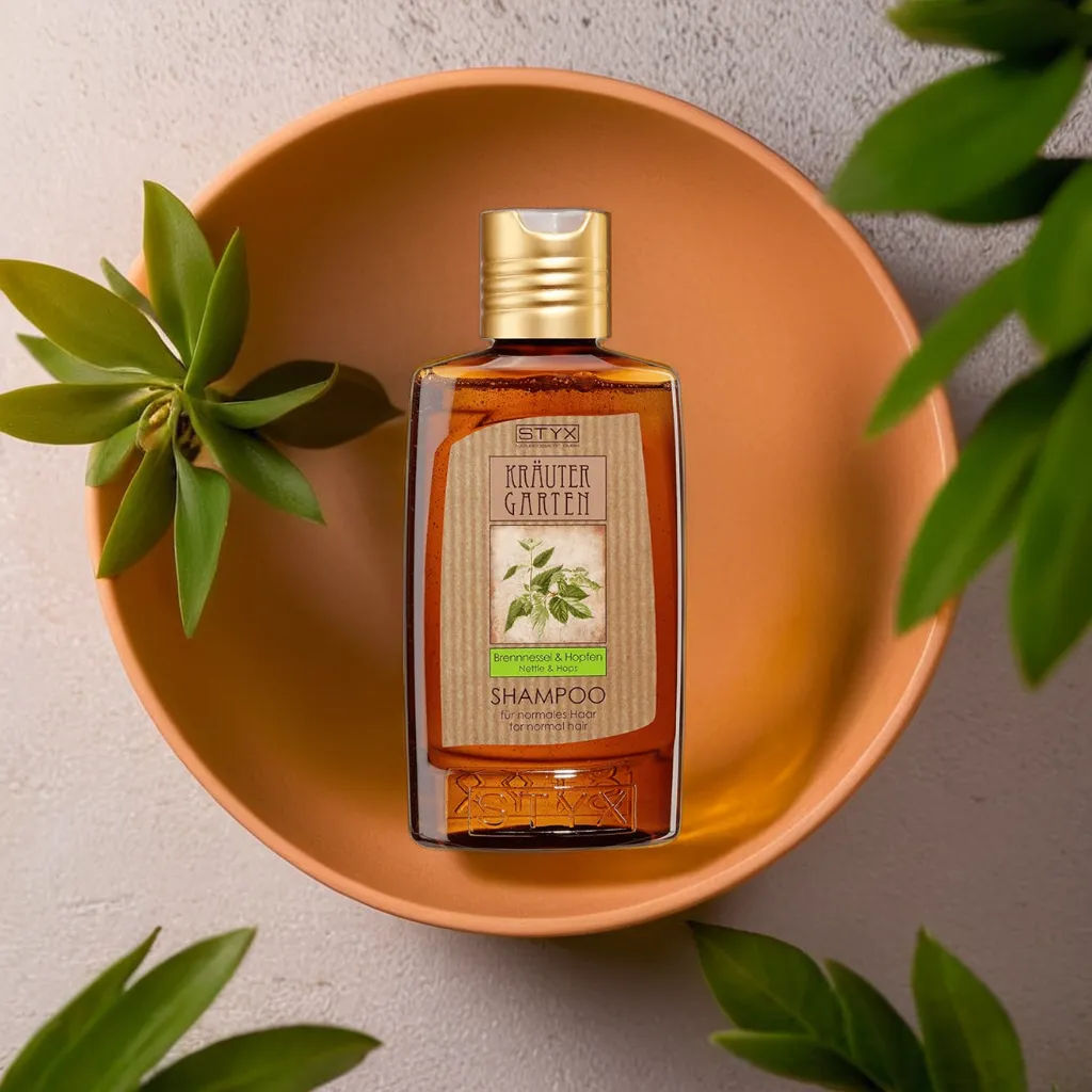 Антиоксидантный шампунь для нормальных и сухих волос КРАПИВА-ХМЕЛЬ STYX, 200 мл  фото 2