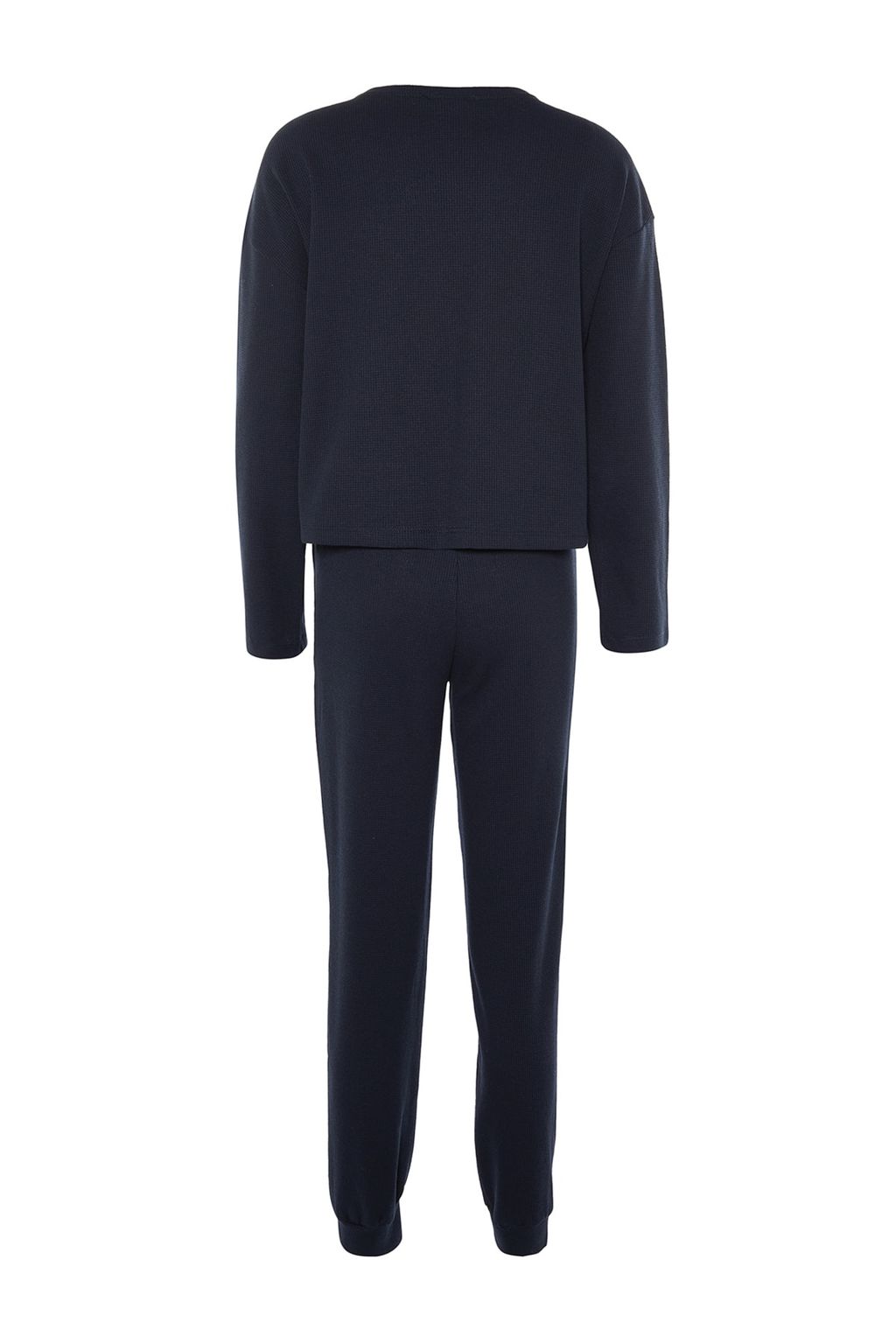 Trendyolmilla Lacivert Waffle Kumas Orme Pijama Tak?m? THMAW23PT00021  фото 9