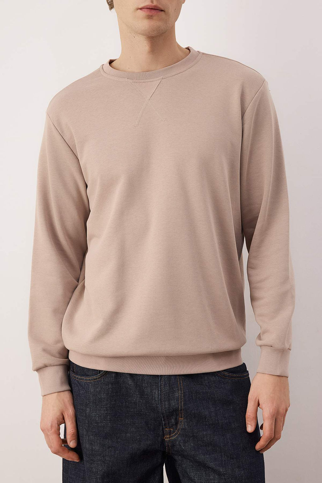 Indigo Rahat Kesim Basic Bisiklet Yaka Sweatshirt TMNAW26SW00060 - Trendyolmilla фото 7