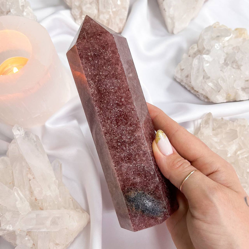 Кристалл-Генератор из Клубничного кварца