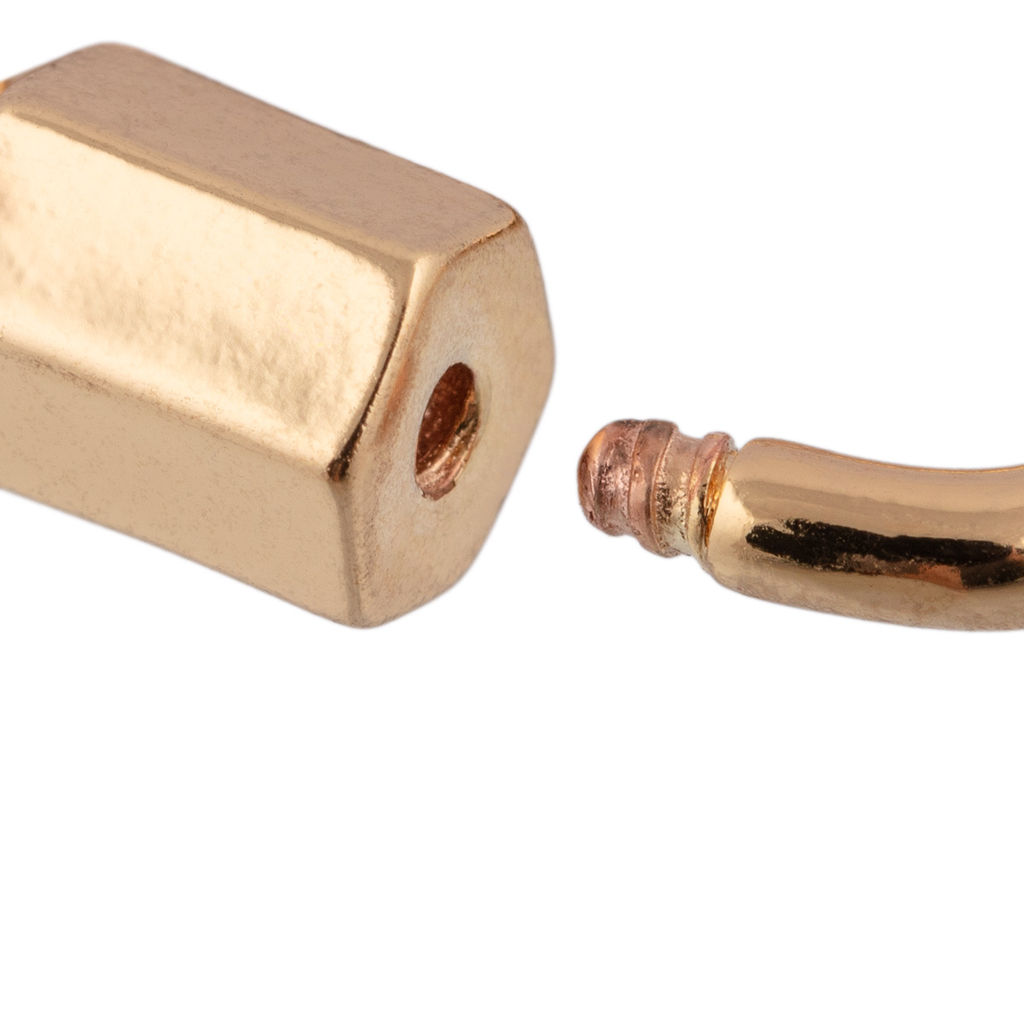 Zlatka Замок карабин декоративный овал FMK-V03 12 х 18 мм 5 х 1 шт №02 под золото  фото 3