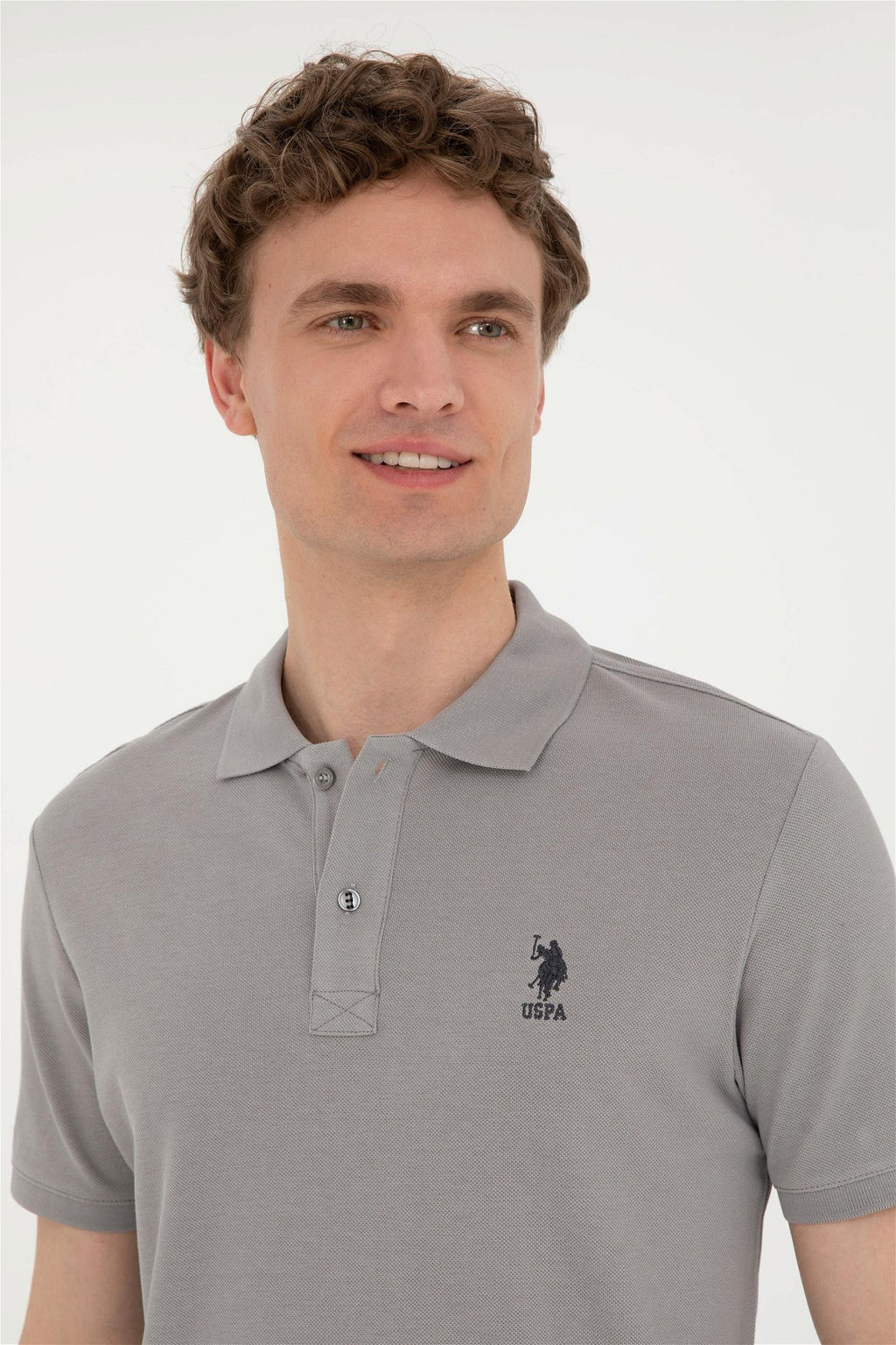 U. S. Polo Assn / Мужская темно-серая базовая футболка - U.s. polo assn фото 2