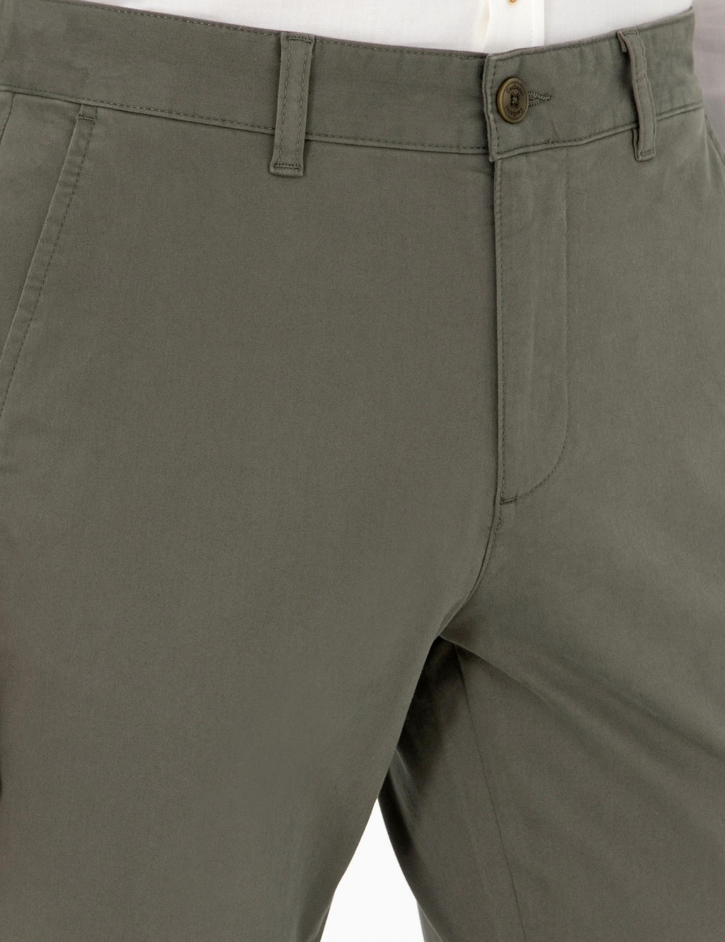 Узкие брюки из плотной ткани цвета хаки - Cacharel фото 5