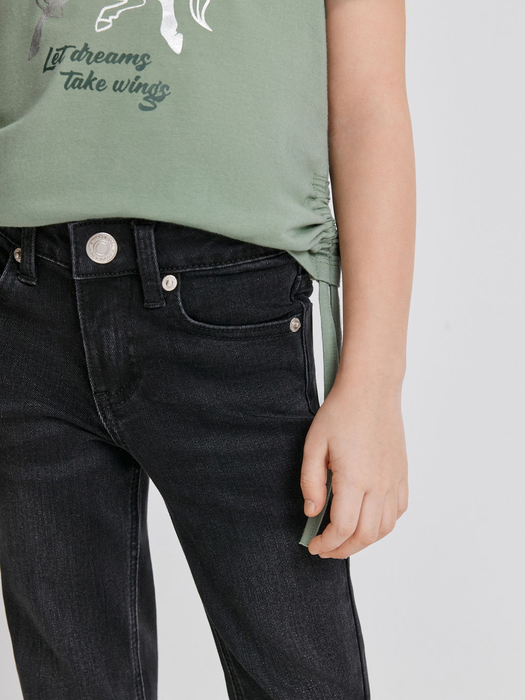 ACOOLA / Брюки джинсовые детские для девочек Siam темно-серый