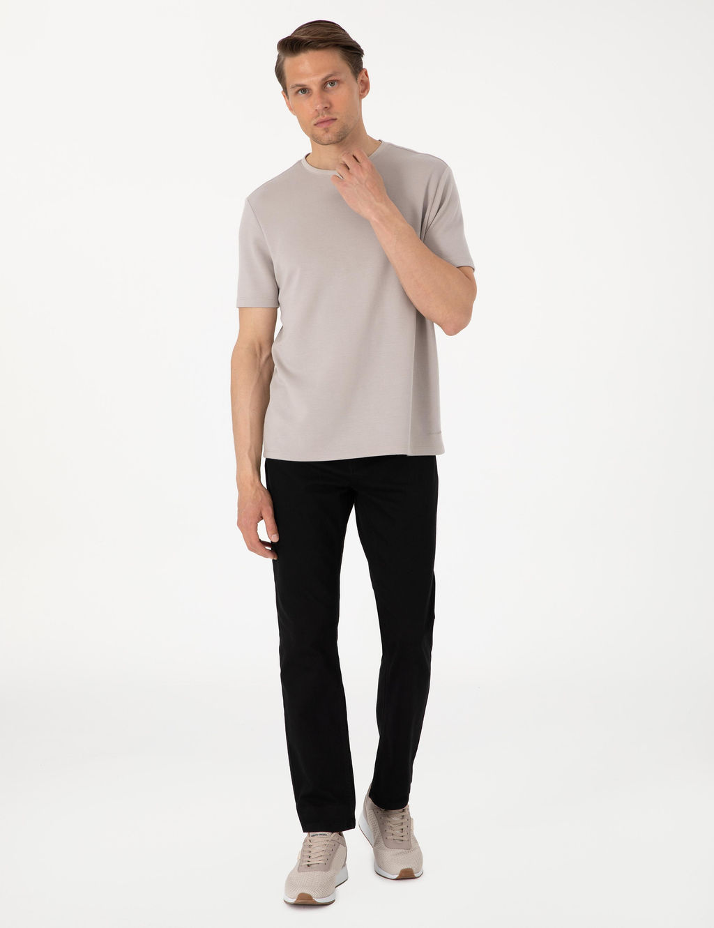 Siyah Straight Fit Jean Pantolon