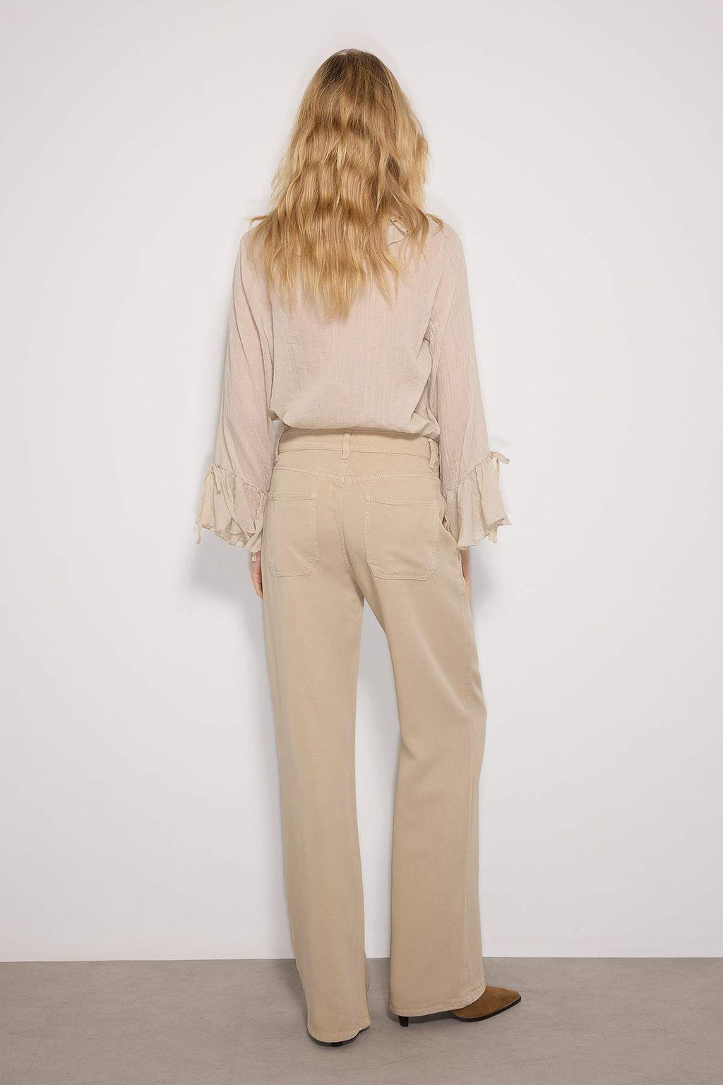 More Sustainable Bej %100 Tencel D___k Bel Wide Leg Jeans TWOSS23JE00219 - Trendyolmilla фото 11